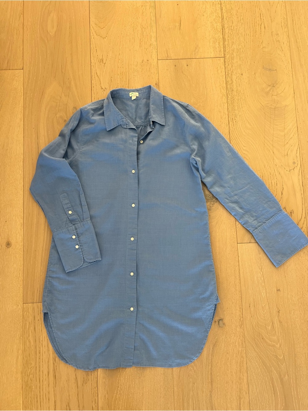 J.Crew Light Blue Button-Down Tunic Shirt dress/Coverup